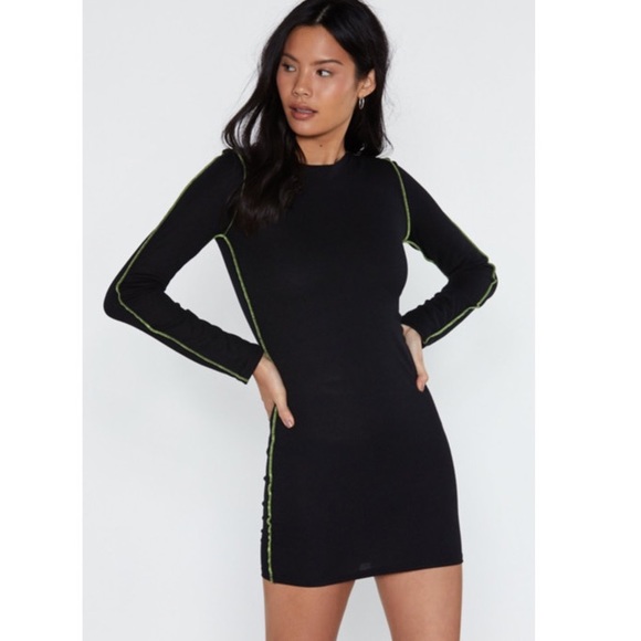 Nasty Gal Dresses & Skirts - NWT Nasty Gal Black Ribbed Dress